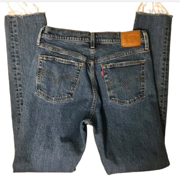 LEVI’S Premium Denim 510 S High Rise Raw Hem Medium Wash Straight Leg Je… - Picture 3 of 14